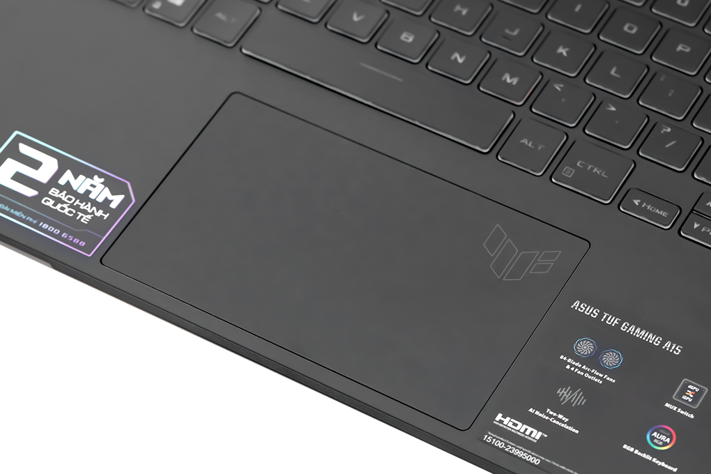Laptop Asus TUF Gaming A15 FA507RC R7 6800H/8GB/512GB/4GB RTX3050/144Hz/Win11 (HN051W) Màu Xám