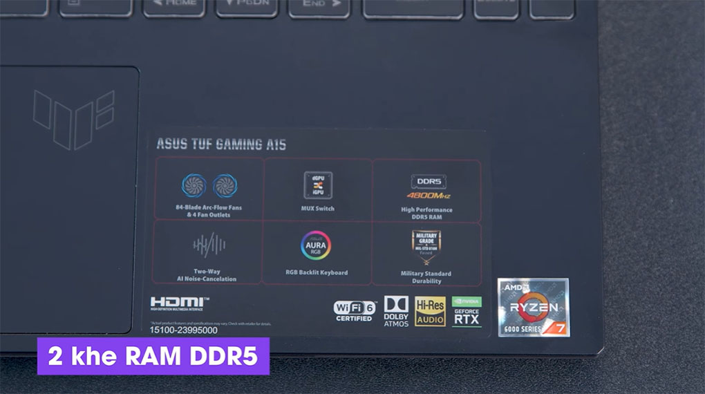 Asus TUF Gaming FA507RC R7 6800H (HN051W) - RAM