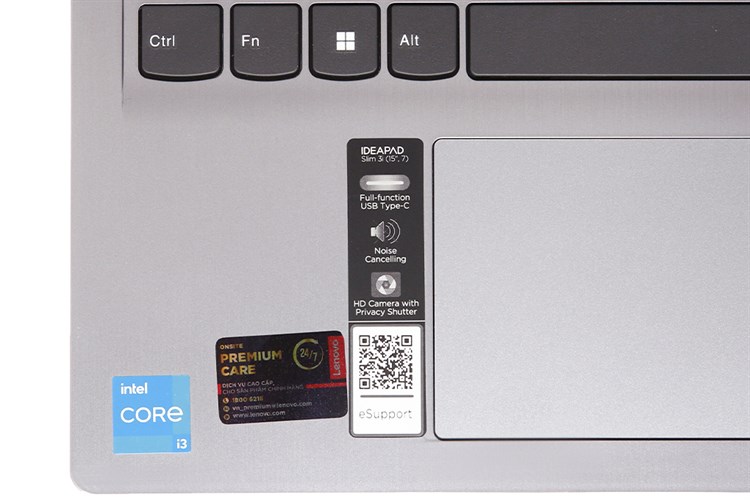 Laptop Lenovo Ideapad 3 15IAU7 i3 1215U/8GB/512GB/Win11 (82RK001MVN) Màu Xám