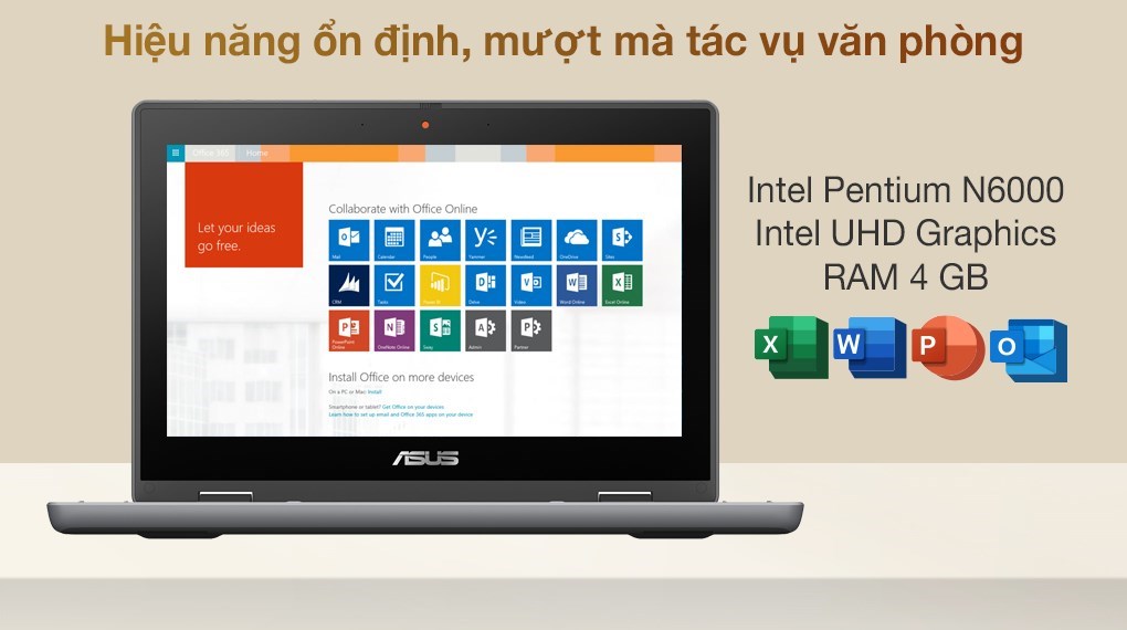 Laptop Asus BR1100FKA N6000/4GB/128GB/Touch/Win11 (BP1009W)