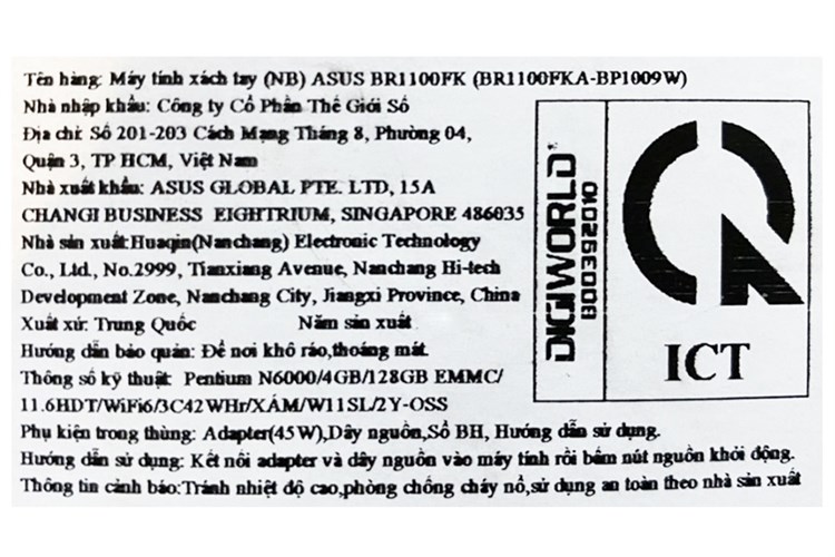 Laptop Asus BR1100FKA N6000/4GB/128GB/Touch/Win11 (BP1009W) Màu Xám