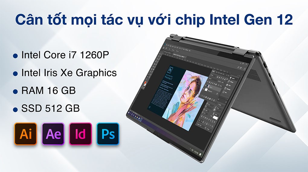 Laptop Lenovo Yoga 7 14IAL7 i7 1260P/16GB/512GB/Touch/Pen/Win11 (82QE000QVN)
