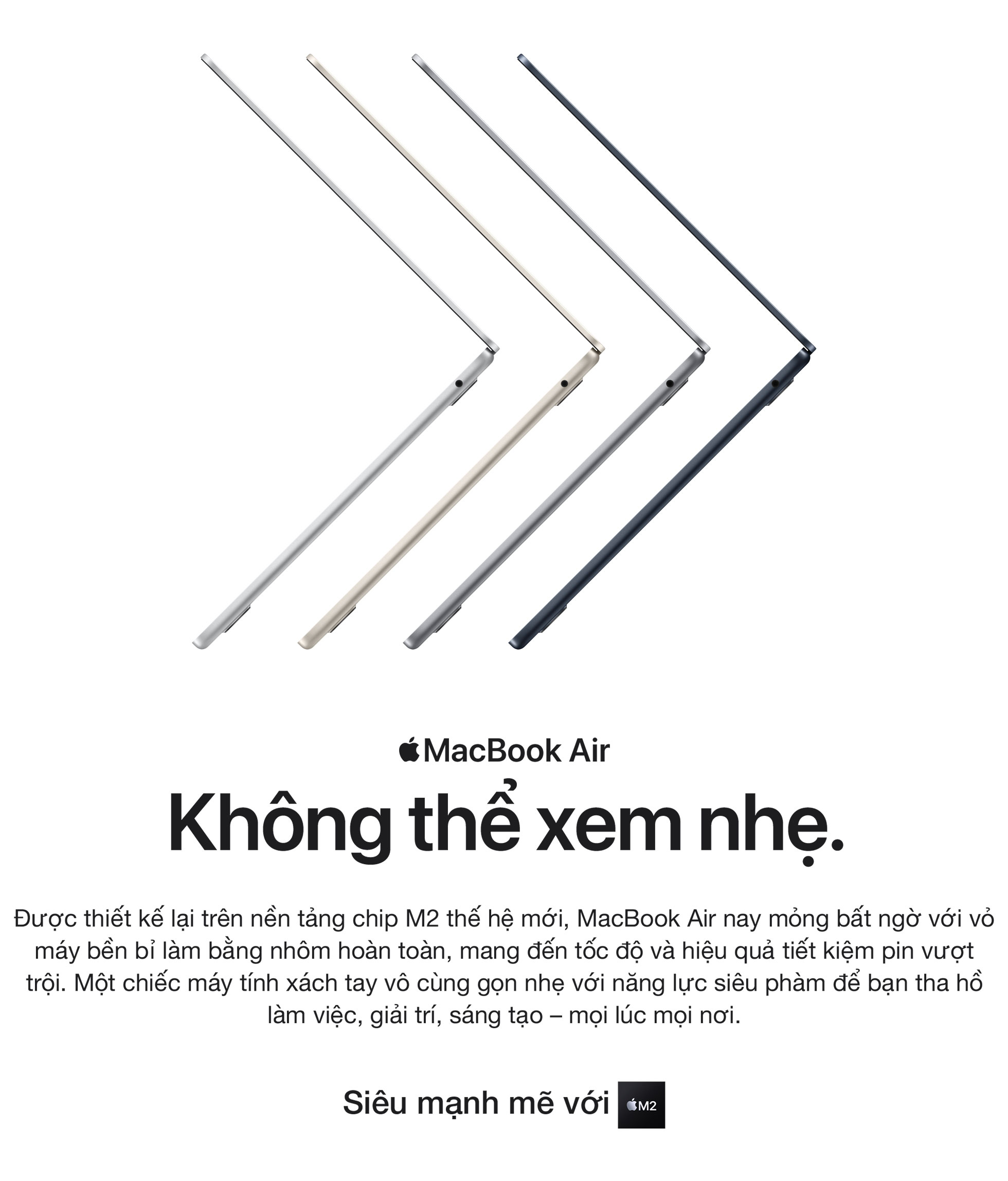 MacBook Air M2 2022 10-core GPU - Giới thiệu