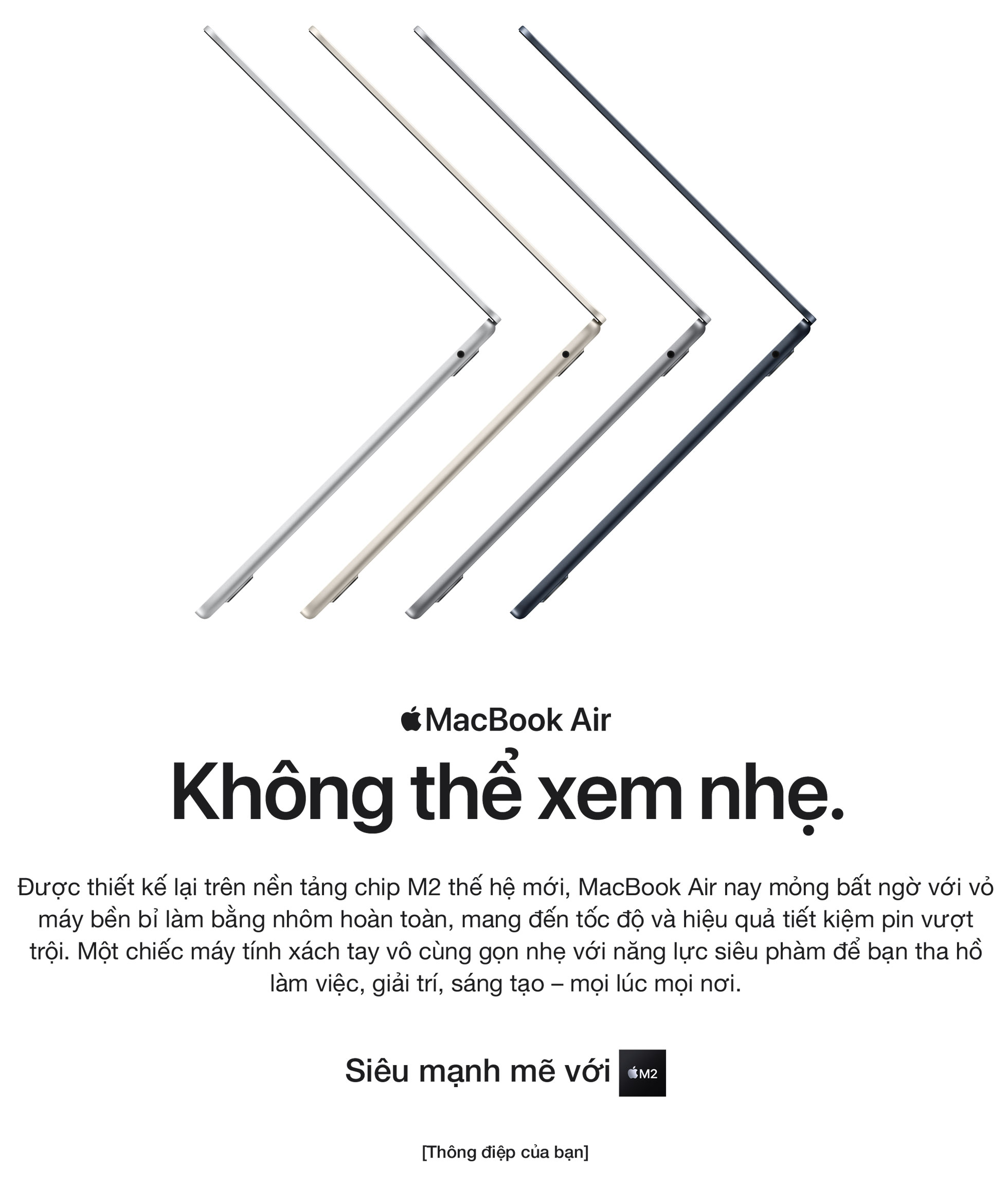 MacBook Air M2 2022 10-core GPU - Giới thiệu