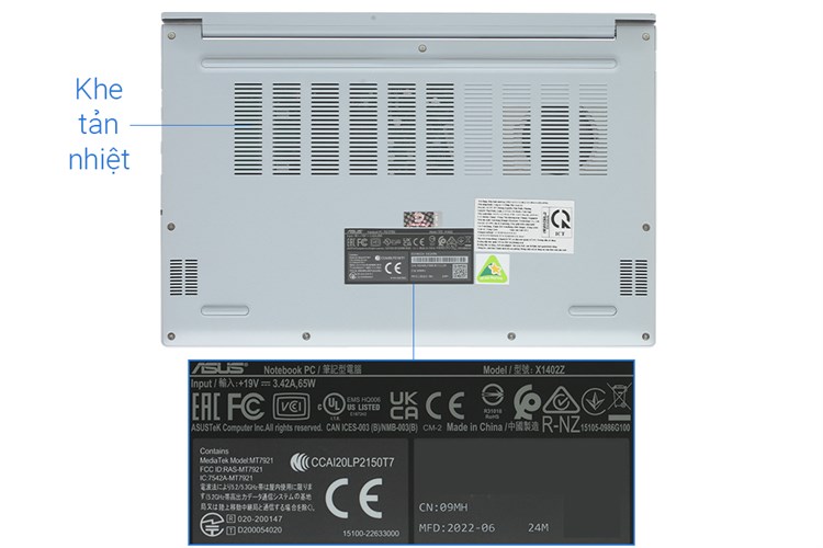 Laptop Asus Vivobook 14 X1402ZA i3 1220P/4GB/512GB/Win11 (EK249W) Màu Bạc