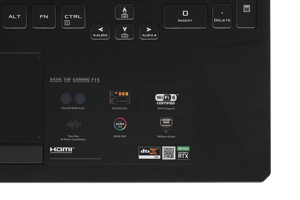 Laptop Asus TUF Gaming F15 FX506HM i7 11800H/8GB/512GB/6GB RTX3060/144Hz/Win11 (HN366W) Màu Đen