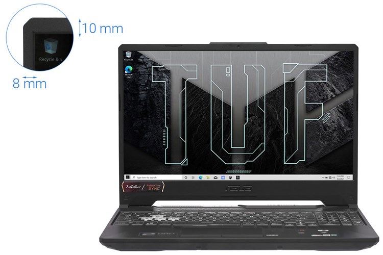 Laptop Asus TUF Gaming F15 FX506HM i7 11800H/8GB/512GB/6GB RTX3060/144Hz/Win11 (HN366W) Màu Đen