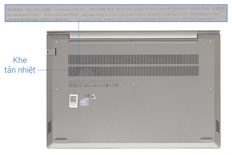 Laptop Lenovo ThinkBook 14 G3 ACL R5 5500U/8GB/512GB/Win11 (21A200CPVN) Màu Xám