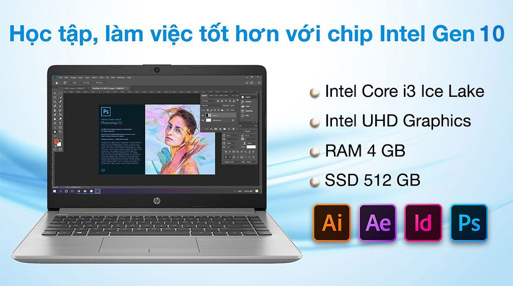 Laptop HP 240 G8 i3 1005G1/4GB/512GB/Win11 (617K6PA)