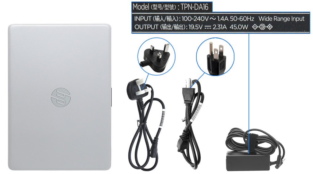 Bộ sản phẩm gồm: Thùng máy, Sạc Laptop HP, Sách hướng dẫn