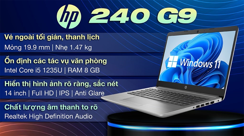 Laptop HP 240 G9 i5 1235U/8GB/256GB/Win11 (6L1Y1PA)