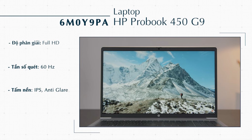 HP Probook 450 G9 i5 (6M0Y9PA) - Thông số màn hình