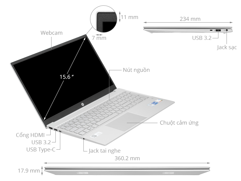 HP Pavilion 15 eg2057TU i5 1240P/8GB/512GB/Win11 (6K787PA)