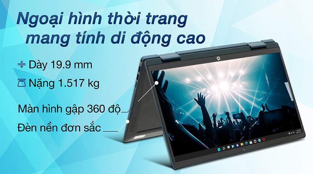 Laptop HP Pavilion X360 14 ek0059TU i3 1215U/8GB/256GB/Touch/Win11 (6K7E1PA)