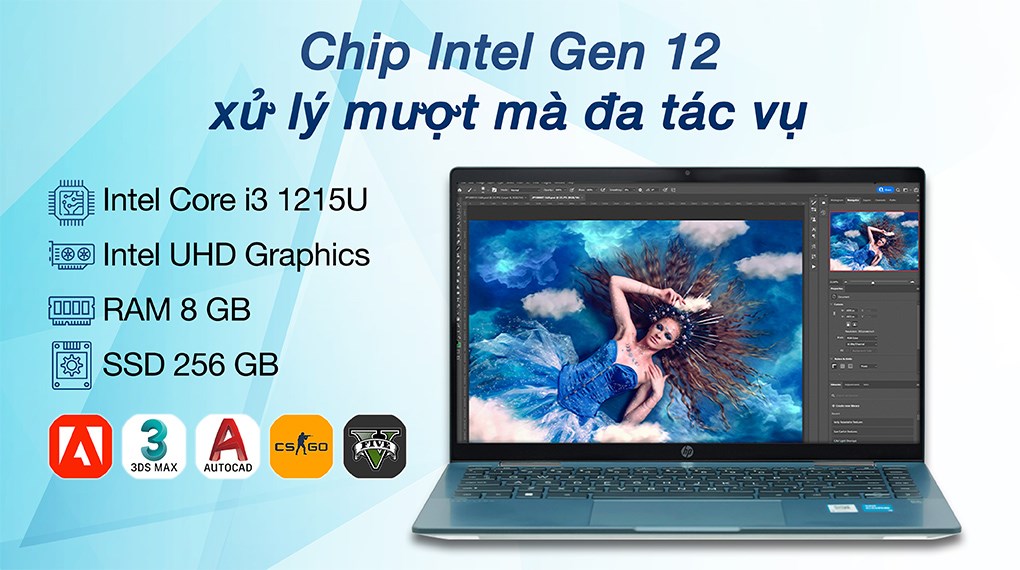 Laptop HP Pavilion X360 14 ek0059TU i3 1215U/8GB/256GB/Touch/Win11 (6K7E1PA)