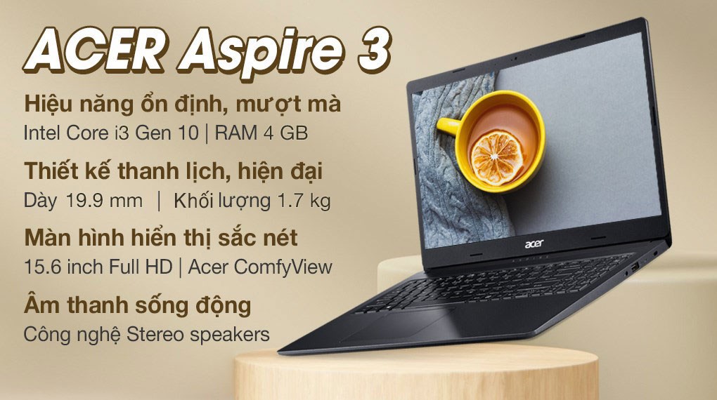 Laptop Acer Aspire 3 A315 57 379K i3 1005G1/4GB/256GB/Win11 (NX.KAGSV.001) hover
