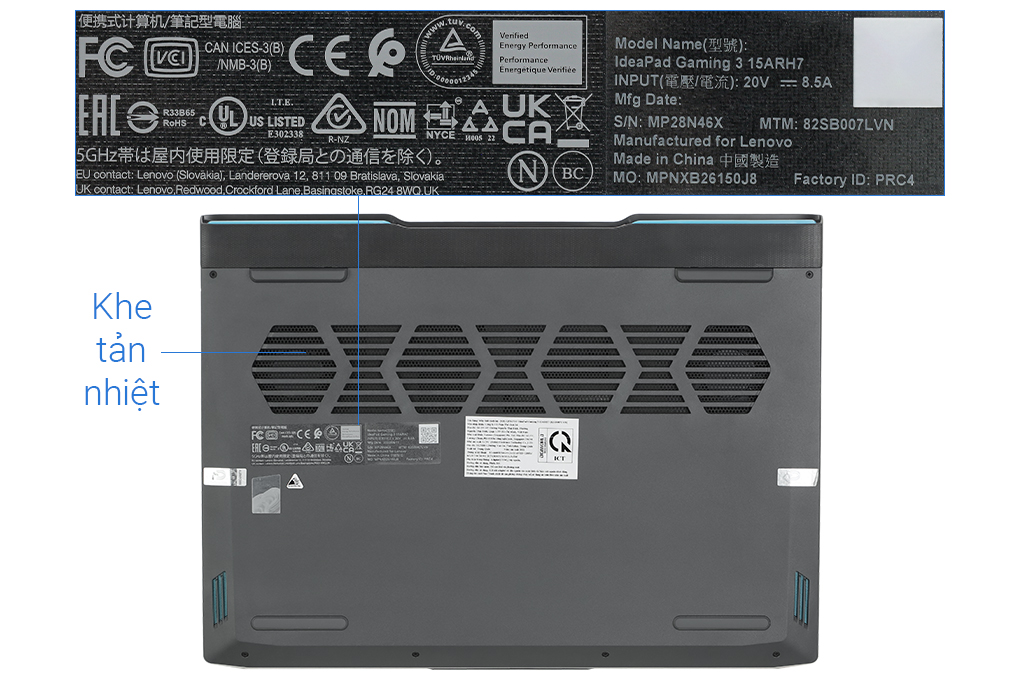 Laptop Lenovo Ideapad Gaming 3 15ARH7 R5 6600H/16GB/512GB/4GB RTX3050Ti/120Hz/Win11 (82SB007LVN) - 11