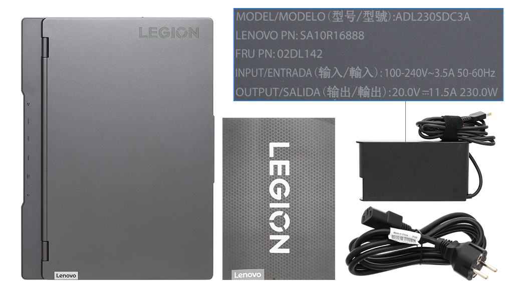 Bộ sản phẩm gồm: Sách hướng dẫn, Thùng máy, Sạc Laptop Lenovo ( 230W )