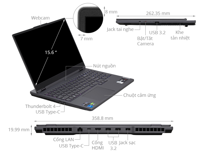 Lenovo Legion 5 15IAH7 i5 12500H/8GB/512GB/4GB RTX3050Ti/165Hz/Win11 (82RC003WVN)