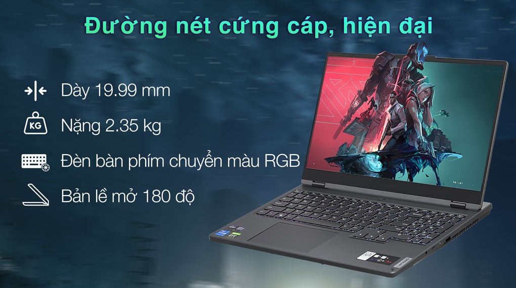 Laptop Lenovo Legion 5 15IAH7 i5 12500H/8GB/512GB/4GB RTX3050Ti/165Hz/Win11 (82RC003WVN)