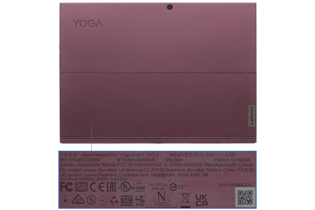 Laptop Lenovo Yoga Duet 7 13ITL6 i5 1135G7/8GB/512GB/Touch/Pen/Win11 (82MA009NVN) Màu Tím