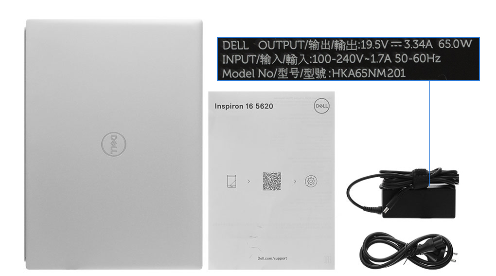 Bộ sản phẩm gồm: Thùng máy, Sạc Laptop Dell, Sách hướng dẫn