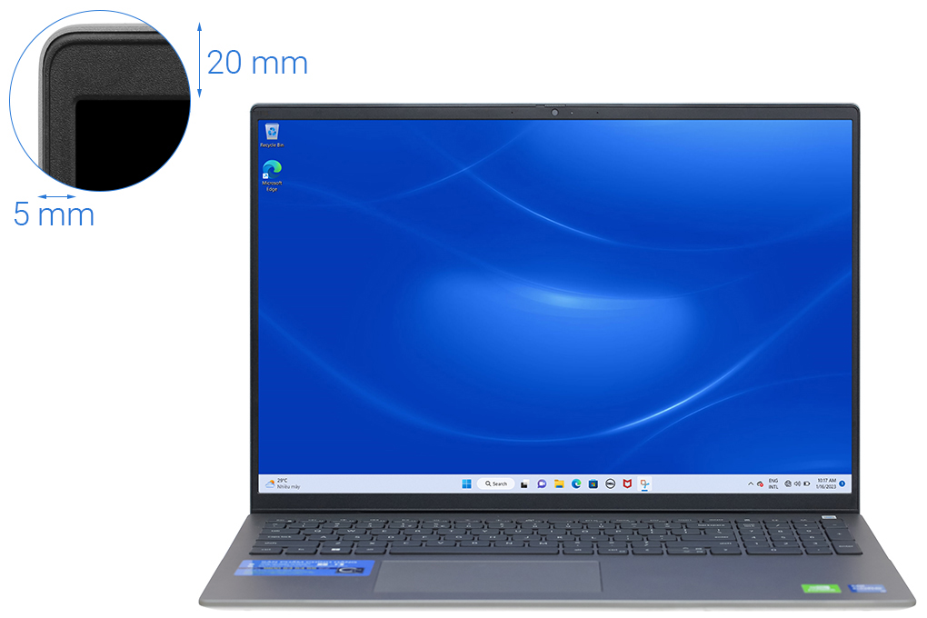 Laptop Dell Vostro 5620 i5 1240P/8GB/512GB/2GB MX570/OfficeHS/Win11 (70296963) Màu Xám