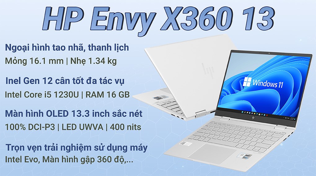 Laptop HP Envy X360 13 bf0095TU i5 1230U/16GB/512GB/Touch/Pen/Win11 (76B15PA)