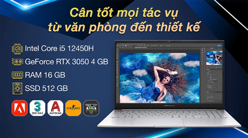 ASUS K6502ZC: Core i5 12500H/15.6in 3K OLED 120Hz/RTX3050/còn BH 26th! - 3