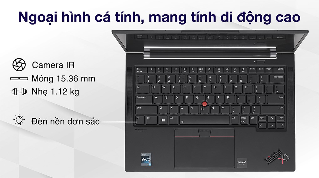 Laptop Lenovo ThinkPad X1 Carbon Gen 10 i7 (21CB00A8VN) - Chính hãng, trả  góp