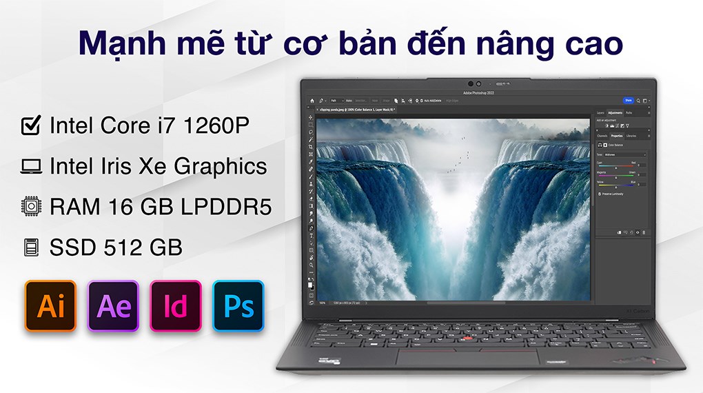Laptop Lenovo ThinkPad X1 Carbon Gen 10 i7 1260P/16GB/512GB/Touch/Win11 (21CB00A8VN)