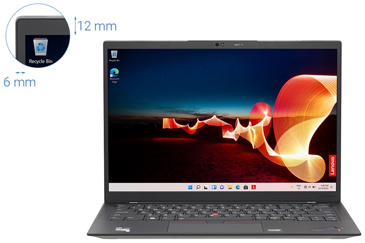 Laptop Lenovo ThinkPad X1 Carbon Gen 10 i7 1260P/16GB/512GB/Touch/Win11 (21CB00A8VN) Màu Đen