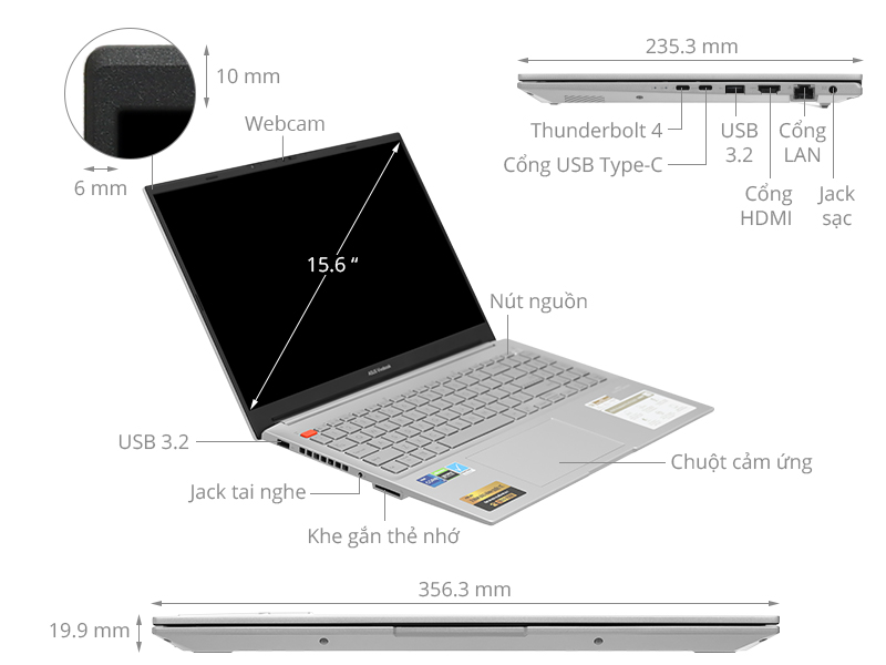 Asus Vivobook Pro 15 OLED K6502Z i7 12650H/16GB/512GB/4GB RTX3050/Win11 (MA036W)