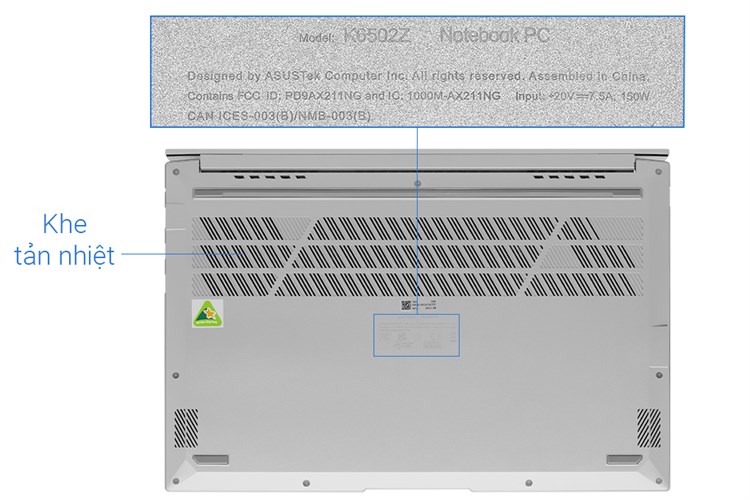 Laptop Asus Vivobook Pro 15 OLED K6502Z i7 12650H/16GB/512GB/4GB RTX3050/Win11 (MA036W) Màu Bạc