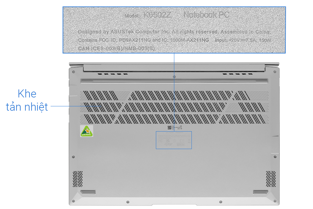 Laptop Asus Vivobook Pro 15 OLED K6502Z i7 12650H/16GB/512GB/4GB RTX3050/Win11 (MA036W) Màu Bạc