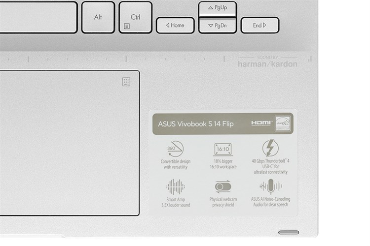 Laptop Asus Vivobook S 14 Flip TP3402ZA i5 12500H/8GB/512GB/Touch/Pen/Win11 (LZ159W) Màu Bạc