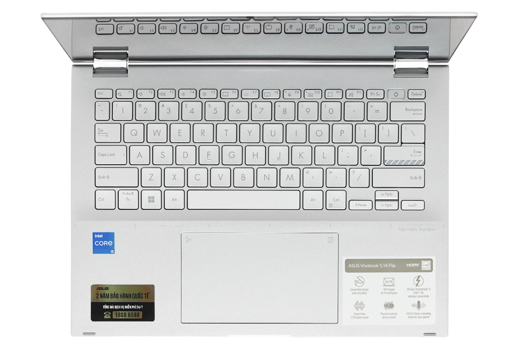 Laptop Asus Vivobook S 14 Flip TP3402ZA i5 12500H/8GB/512GB/Touch/Pen/Win11 (LZ159W) Màu Bạc