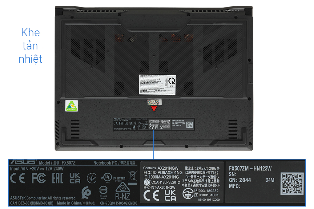 Laptop Asus TUF Gaming F15 FX507ZM i7 12700H/16GB/512GB/6GB RTX3060/144Hz/Win11 (HN123W) - 11