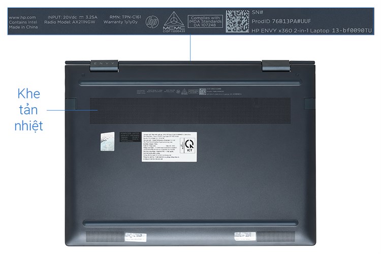 Laptop HP Envy X360 13 bf0090TU i7 1250U/16GB/512GB/Touch/Pen/Win11 (76B13PA) Màu Xanh