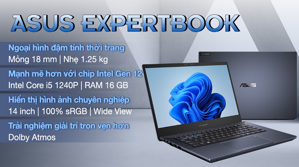 Laptop Asus ExpertBook B5402CB i5 1240P/16GB/512GB/Win11 (KI0353W)