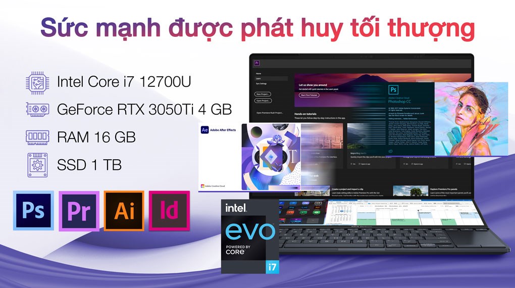 Laptop Asus Zenbook Pro 14 Duo OLED UX8402ZE i7 12700H/16GB/1TB/4GB RTX3050Ti/Touch/Pen/Túi/Win11 (M3044W)