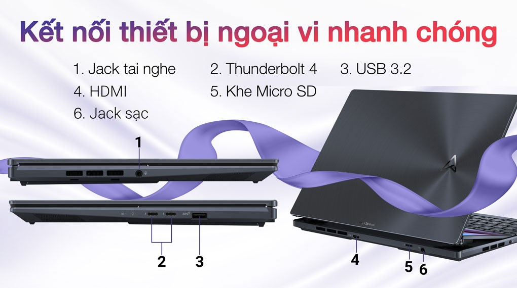 Laptop Asus Zenbook Pro 14 Duo OLED UX8402ZE i7 12700H/16GB/1TB/4GB RTX3050Ti/Touch/Pen/Túi/Win11 (M3044W)