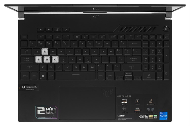 Laptop Asus Gaming TUF Dash F15 FX517ZR i7 12650H/8GB/512GB/8GB RTX3070/144Hz/Win11 (HN086W) Màu Đen