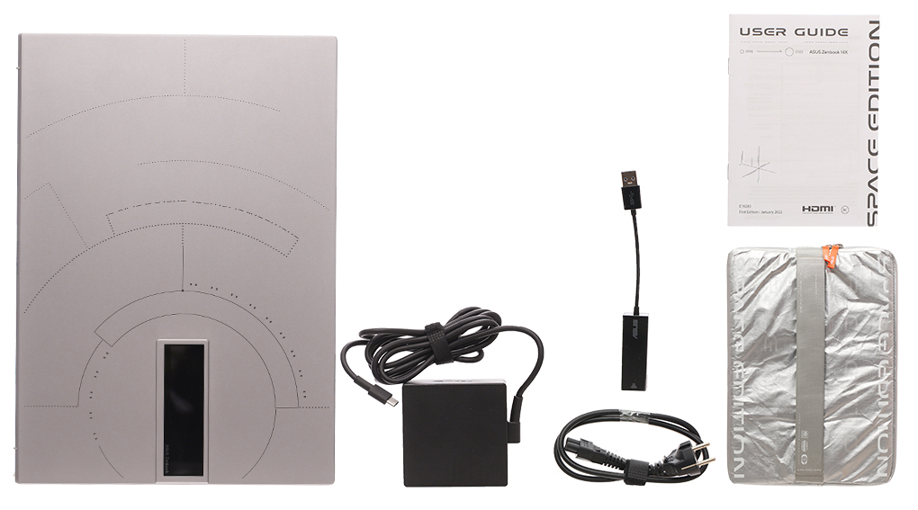 Bộ sản phẩm gồm: Thùng máy, Sách hướng dẫn, Sạc Laptop Asus, Túi xách ( Trong thùng máy ), Cáp ( USB A - RJ45 ), Sticker