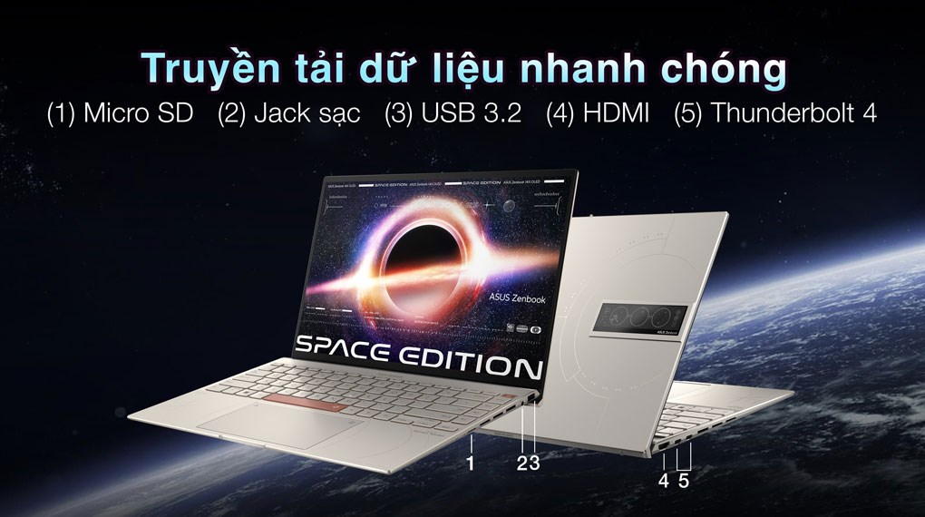 Laptop Asus Zenbook 14X OLED Space Edition UX5401ZAS i5 12500H/16GB/512GB/Cáp/Túi/Win11 (KN130W)