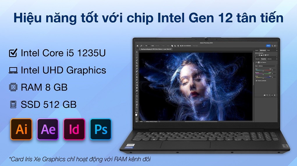 Laptop Lenovo V15 G3 IAP i5 1235U/8GB/512GB/Win11 (82TT0064VN)