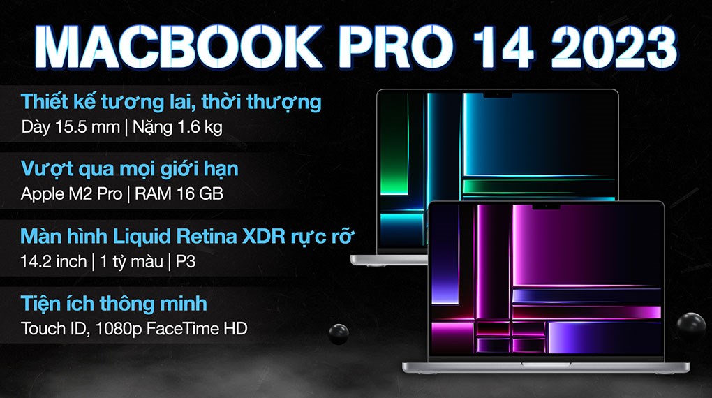 Laptop Apple MacBook Pro 14 inch M2 Pro 2023 10-core CPU/16GB/512GB/16-core GPU (MPHE3SA/A)