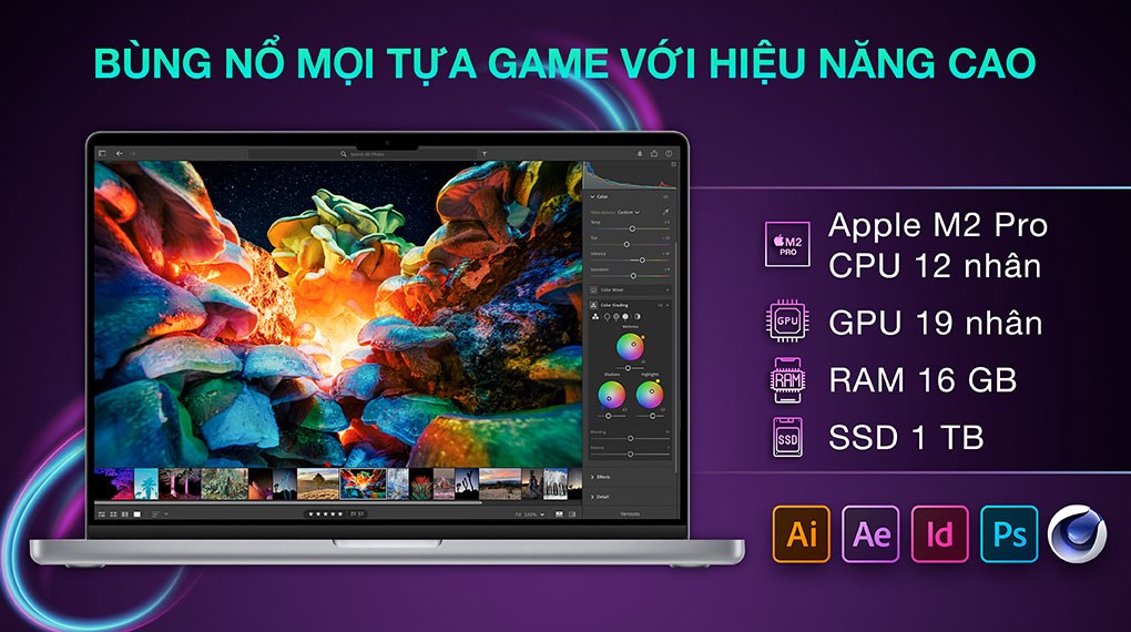 Laptop MacBook Pro 16 inch M2 Pro 2023 12-core CPU/16GB/1TB/19-core GPU (MNW93SA/A)