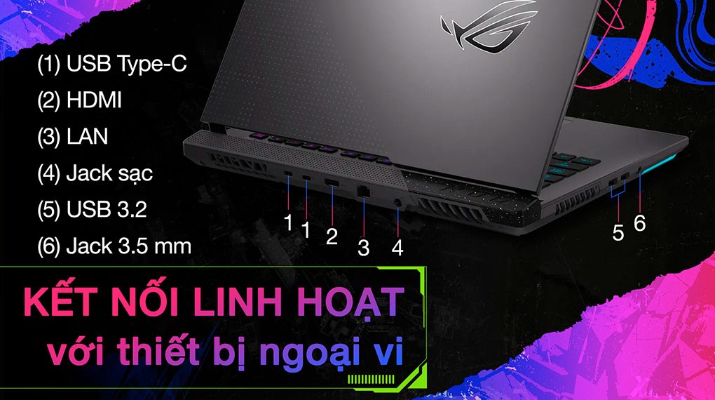 Laptop Asus Gaming ROG Strix G15 G513R R9 6900HX/16GB/1TB/8GB RTX3070Ti/165Hz/Balo/Win11 (HQ152W)