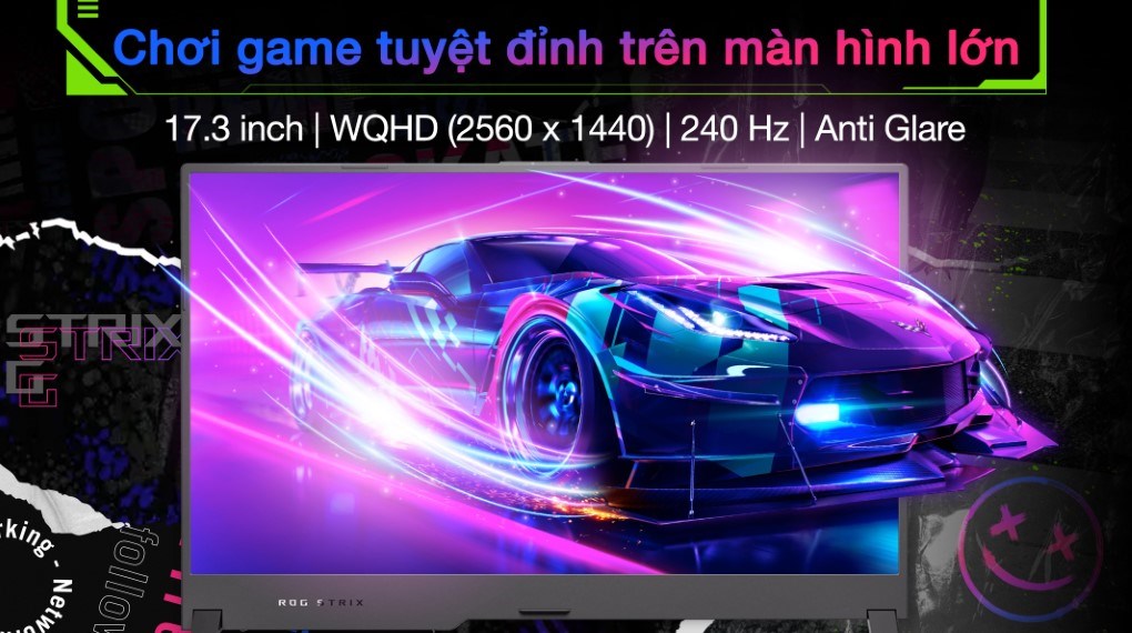 Laptop Asus Gaming ROG Strix G17 G713RW R9 6900HX/32GB/1TB/8GB RTX3070Ti/240Hz/Balo/Win11 (LL178W)